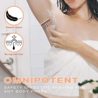 SmoothShave™ Safety Razor + Free 10 Premium Blades